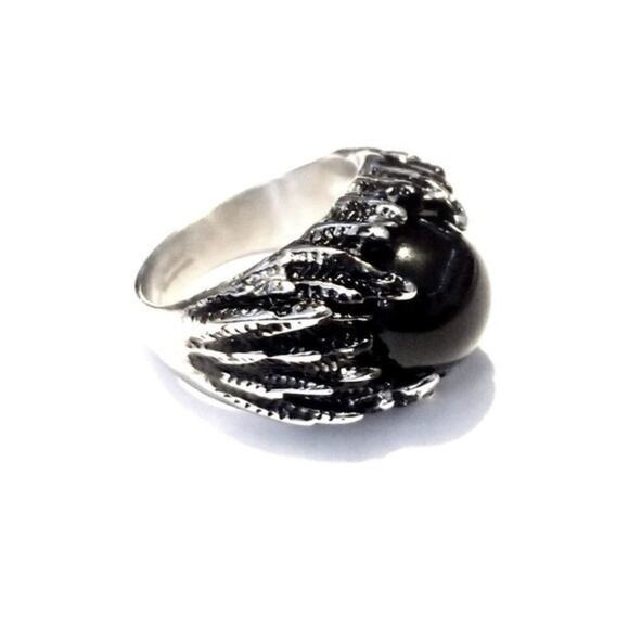 New stainless‎ steel stone ring size 10 - Picture 3 of 4